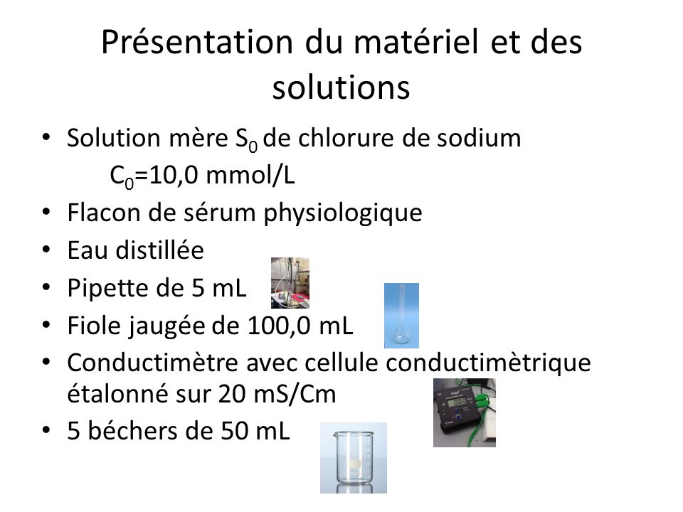 protocole dosage par étalonnage conductimétrique